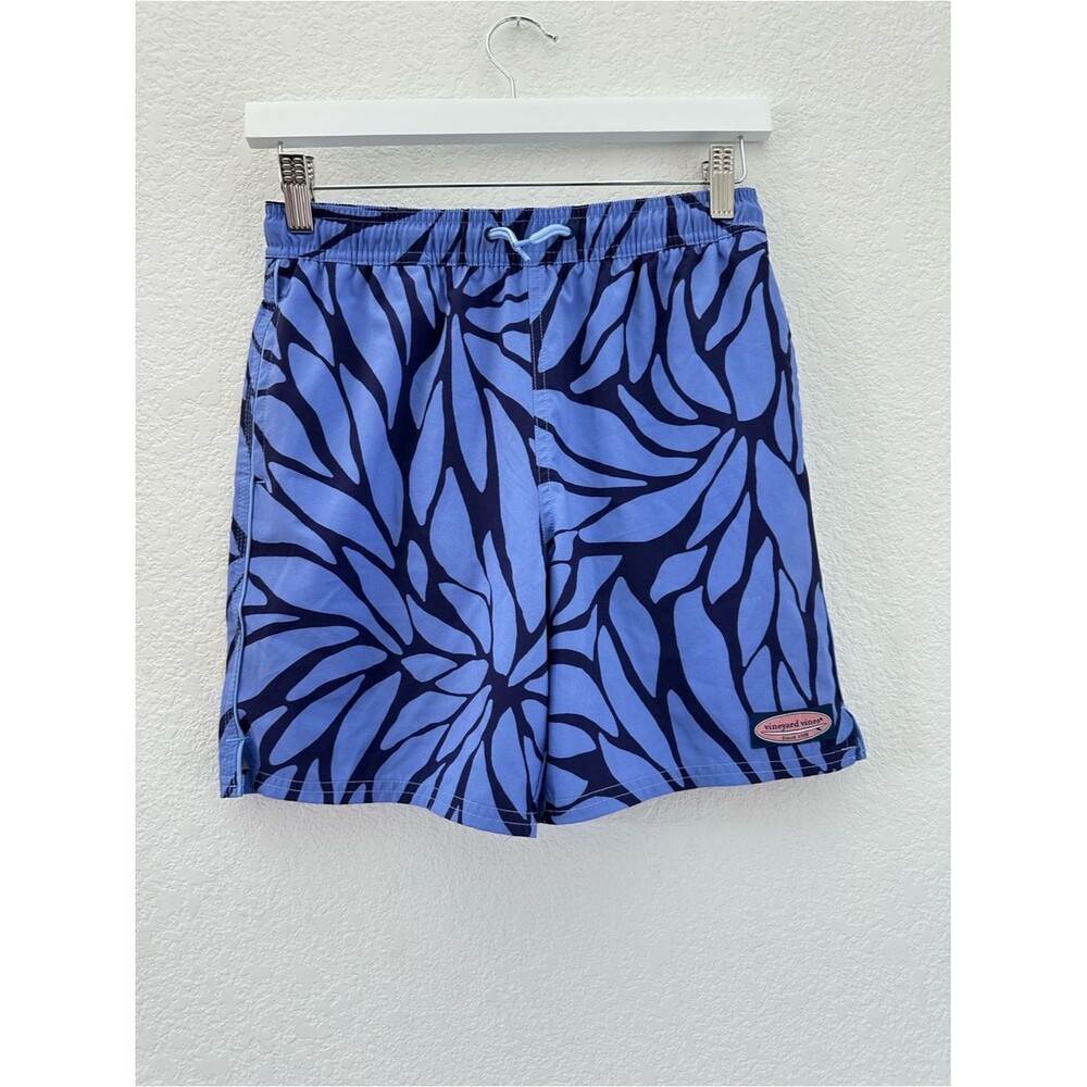 VINEYARD VINES SWIM SHORTS PRINTED FLORAL CHAPPY TRUNKS MOONSHINE BLUE BOYS M